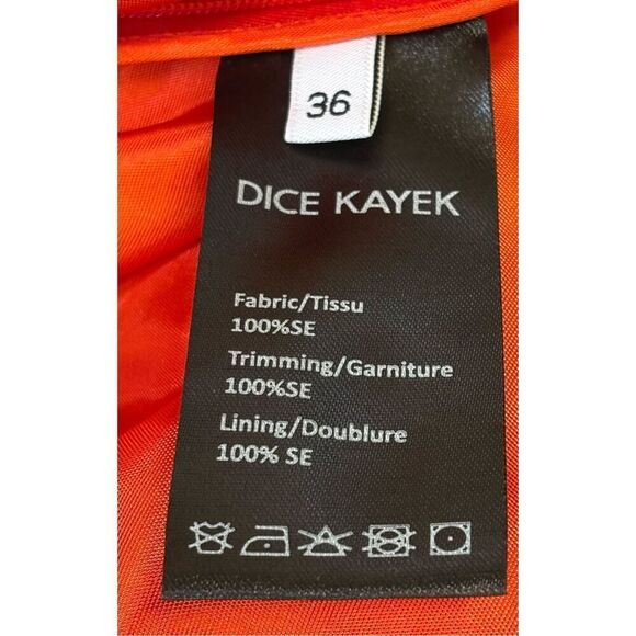 DICE KAYEK Ruffled Mini Dress in Burnt Orange NWT Size 36/ US 4 - Picture 9 of 9